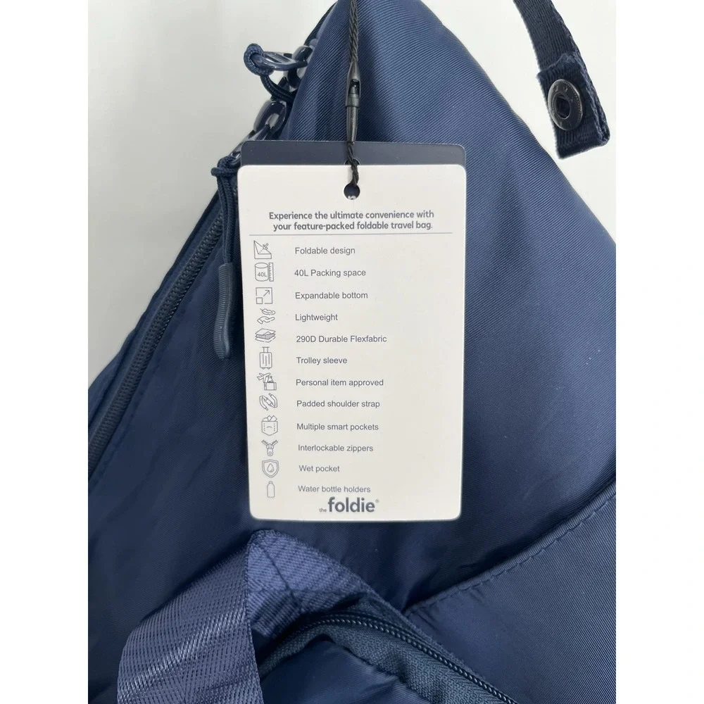 NEW The Foldie Multipurpose Travel Bag - Navy Blue‎ 22'W x 14